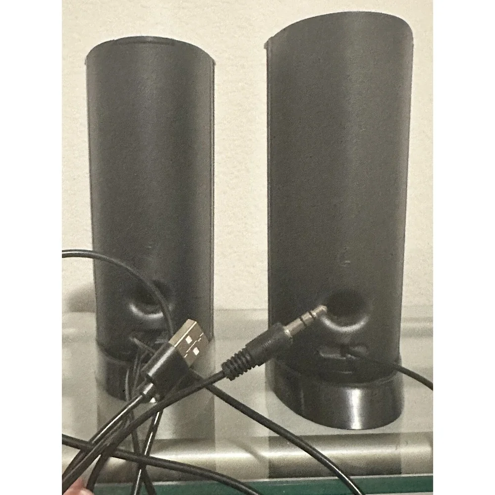 Dell AX210 USB Stereo Computer Speakers Black 0JM49V 3.5mm Audio Jack